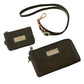 Dark Green Nylon Logo Multifunctional Kit 2 Pcs Set Bags
