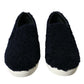 Blue Shearling Slip Loafers Sneakers Shoes