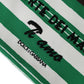 White Green Stripes Cotton Printed Clutch Bag