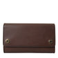 Brown Calf Leather Logo Embossed Shoulder Bags