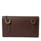 Brown Calf Leather Logo Embossed Shoulder Bags