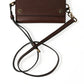 Brown Calf Leather Logo Embossed Shoulder Bags