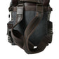 Black Brown Canvas Leather Rucksack Backpack Bag