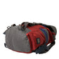 Red Gray Nylon Leather Rucksack Backpack Bag