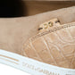 Beige Suede Caiman Men Loafers Slippers Shoes