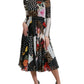 Multicolor Patchwork Floral Leopard Dress