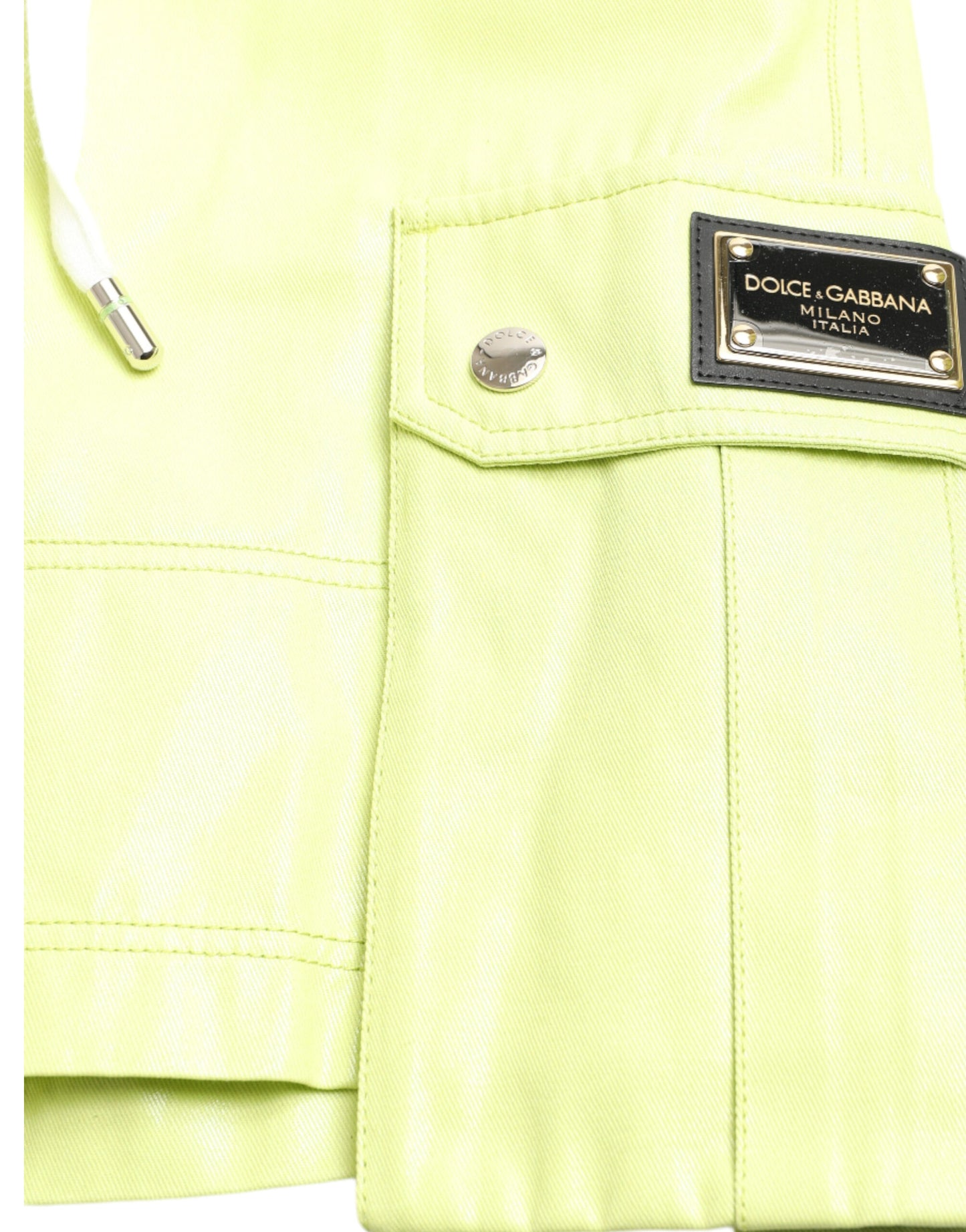 Light Green Cotton Men Cargo Bermuda Shorts