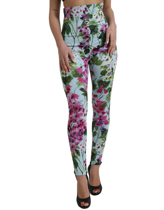 Multicolor Floral High Waist Leggings Pants