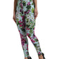 Multicolor Floral High Waist Leggings Pants