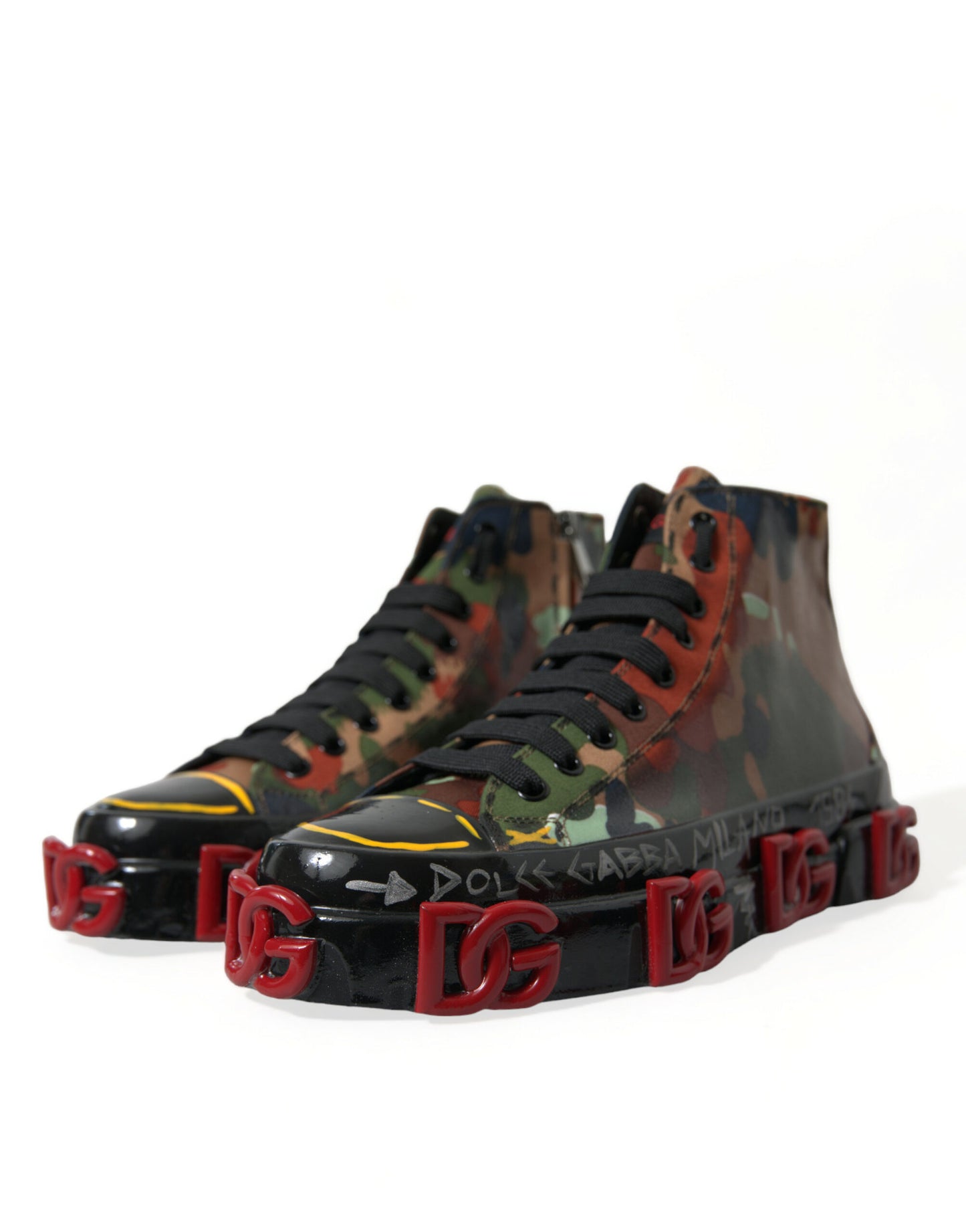 Multicolor Camouflage High Top Sneakers Shoes