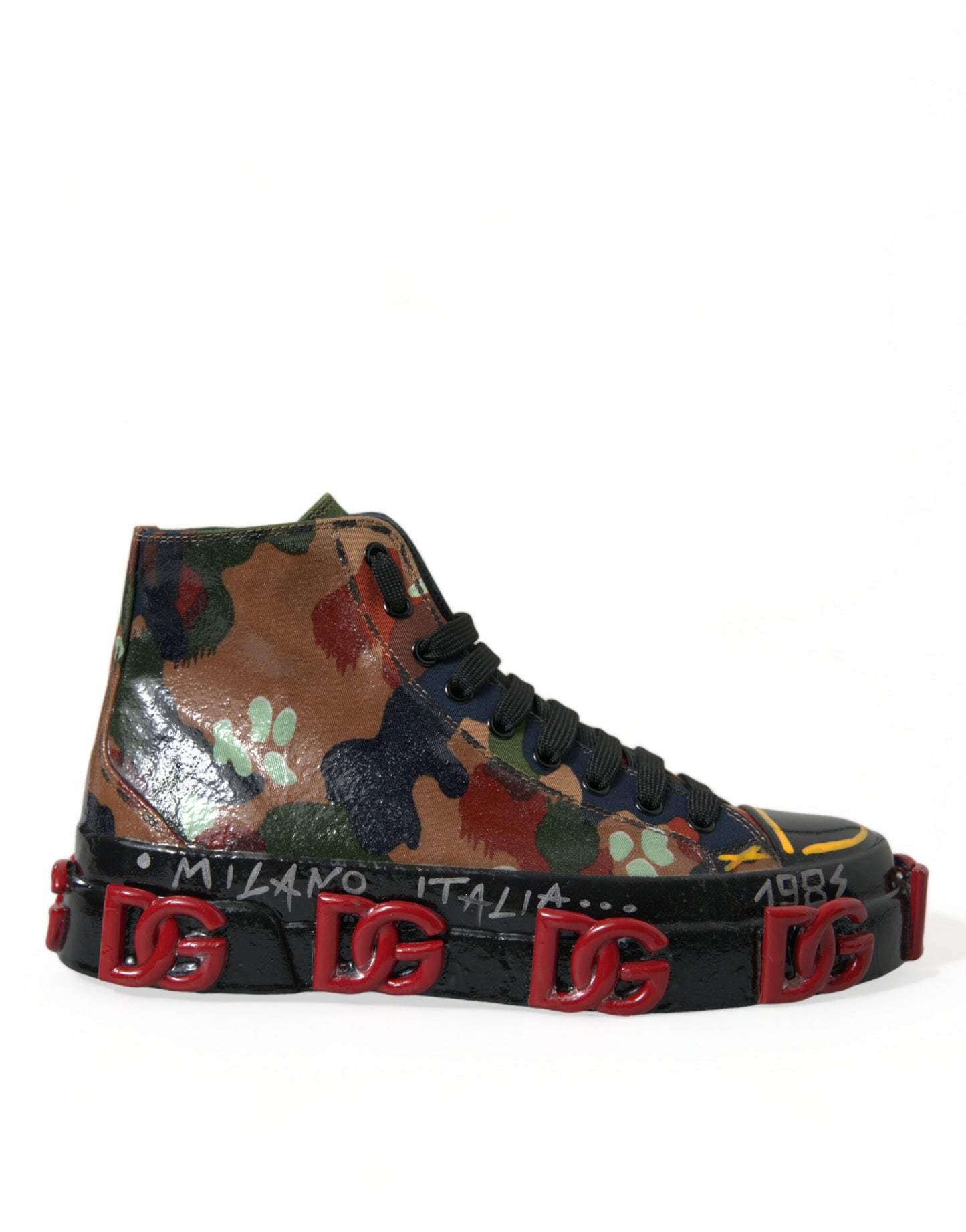 Multicolor Camouflage High Top Sneakers Shoes