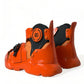 Orange Multi Panel Chunky High Top Sneakers Shoes