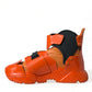 Orange Multi Panel Chunky High Top Sneakers Shoes