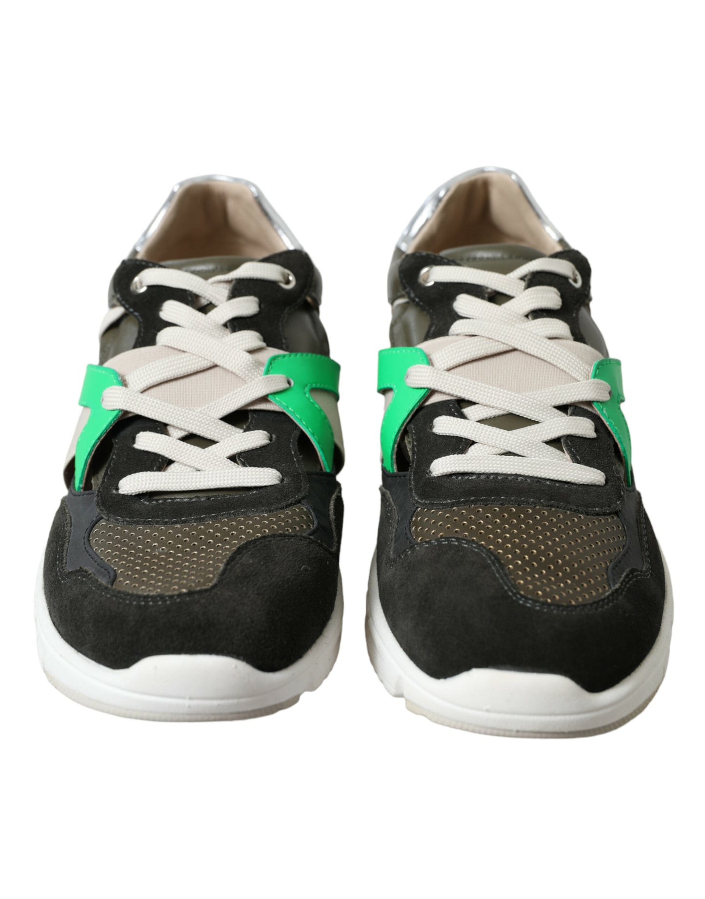 Multicolor Leather Suede Low Top Sneakers Shoes