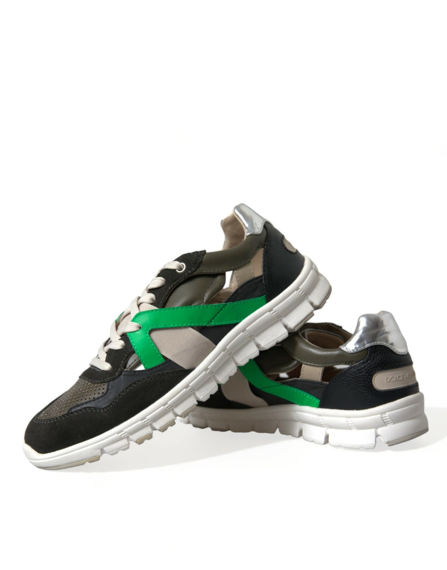 Multicolor Leather Suede Low Top Sneakers Shoes