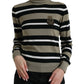 Multicolor Stripe Wool Logo Pullover Sweater