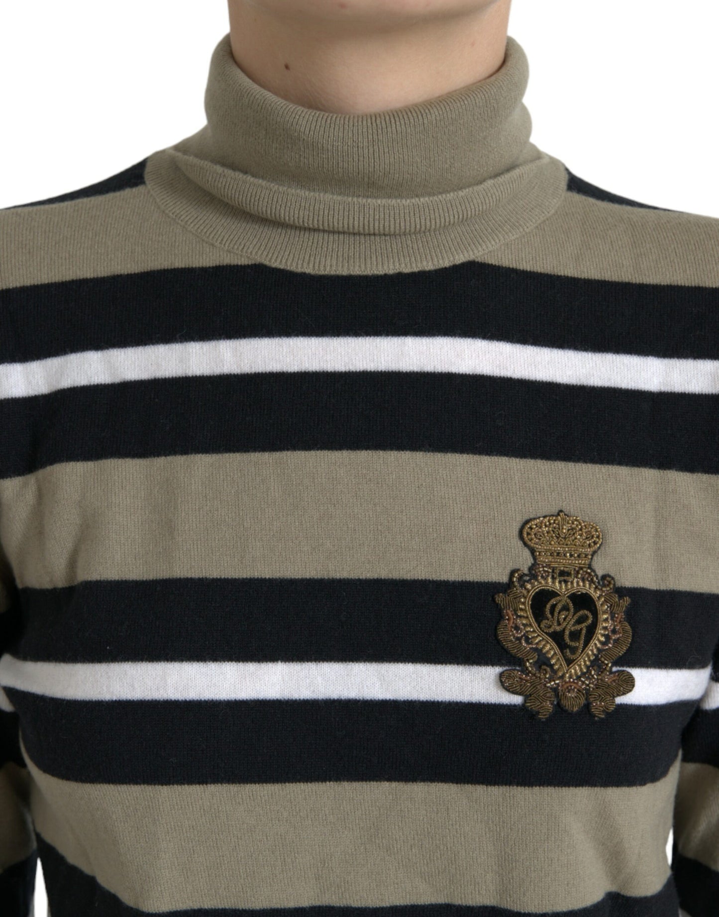 Multicolor Stripe Wool Logo Pullover Sweater