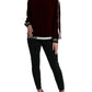 Bordeaux Velvet Round Neck Pullover Sweater