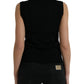 Black Jungle Crew Neck Sleeveless Tank Top