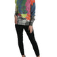 Multicolor Mohair Turtleneck Pullover Sweater