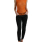 Orange See Through Crew Neck Blouse Tank Top