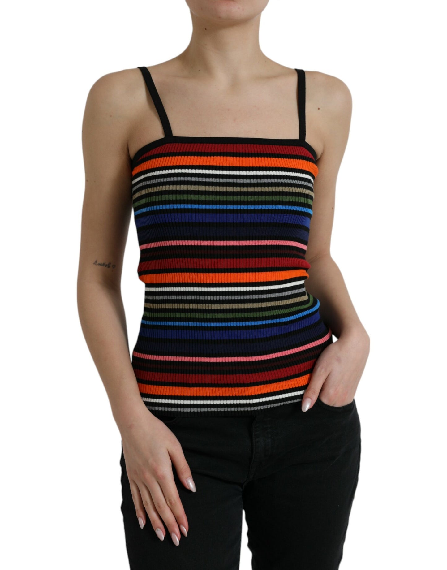 Multicolor Stripes Spaghetti Strap Tank Top