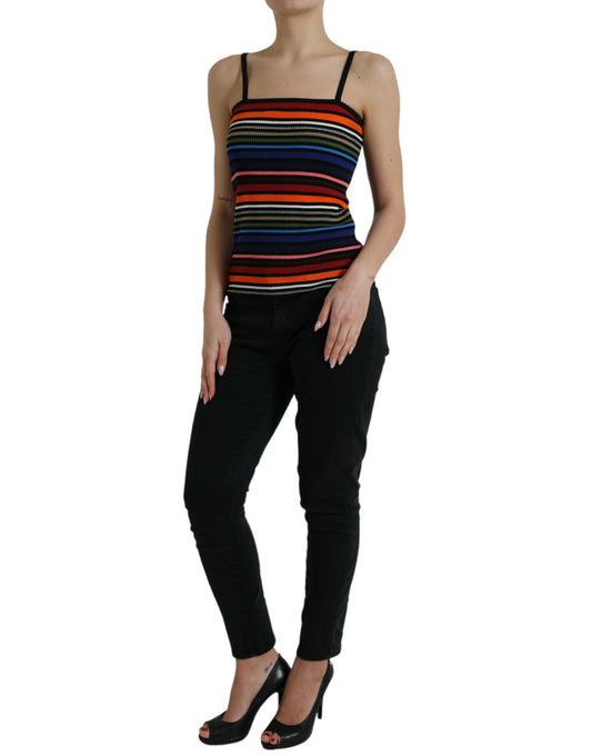 Multicolor Stripes Spaghetti Strap Tank Top