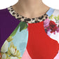 Multicolor Patchwork Cotton Silk Blouse Top