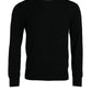 Black Cashmere Crew Neck Pullover Sweater