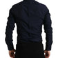 Navy Blue Slim Fit Formal GOLD Dress Shirt