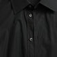 Black Cotton Men Formal GOLD Dress Shirt