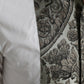 White Floral Brocade GOLD Dress Shirt