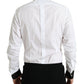 White Cotton Jacquard Formal GOLD Dress Shirt