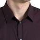 Maroon Jacquard Formal Dress MARTINI Shirt