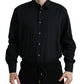 Black Cotton Collared Formal Dress Shirt