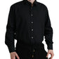 Black Cotton Collared Formal Dress Shirt