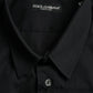 Black Cotton Collared Formal Dress Shirt