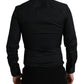 Black Cotton Stretch Slim Formal Dress Shirt