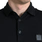 Black Logo Collared Short Sleeve T-shirt