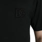 Black Cotton Short Sleeve Crew Neck T-shirt