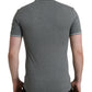 Gray Collared Short Sleeve Crown T-shirt