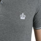 Gray Collared Short Sleeve Crown T-shirt