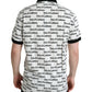 White Logo Collared Short Sleeve T-shirt