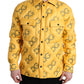 Yellow Logo Padded Buttoned Blouson Jacket