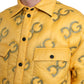 Yellow Logo Padded Buttoned Blouson Jacket