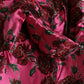 Pink Roses Pattern Hooded Padded Zip Jacket