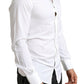 Elegant Slim Fit White Cotton Dress Shirt