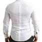 Elegant Slim Fit White Cotton Dress Shirt