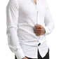 Elegant Slim Fit White Cotton Dress Shirt