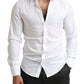 Elegant Slim Fit White Cotton Dress Shirt